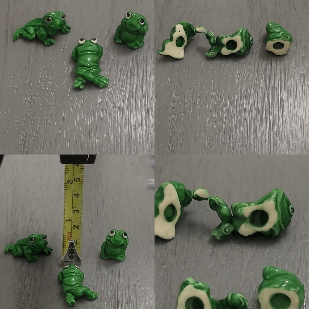 šø Vintage German Frog Collection | Enamel Frog Band Bracelet+Goebel-Style Figur - Picture 9 of 11